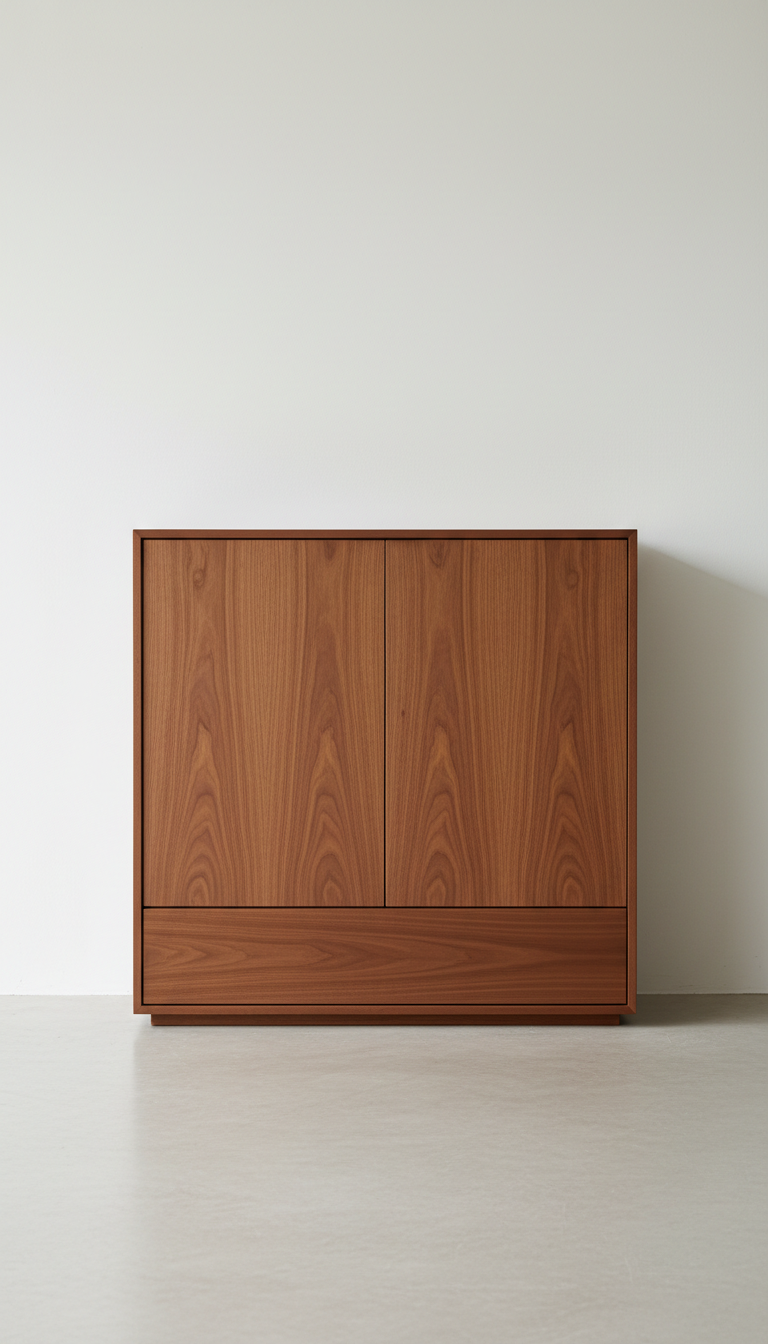 Saddle Brown Wooden Cabinet