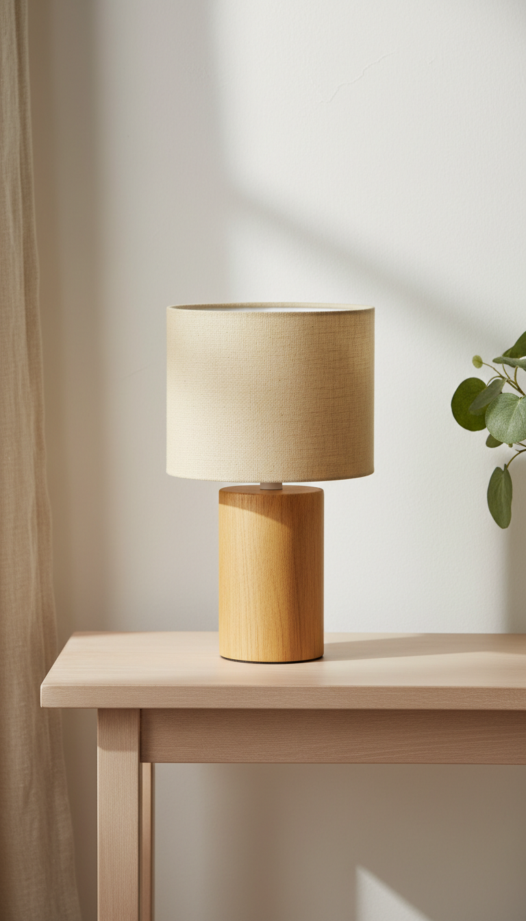 Honey Linen Bedside Lamp
