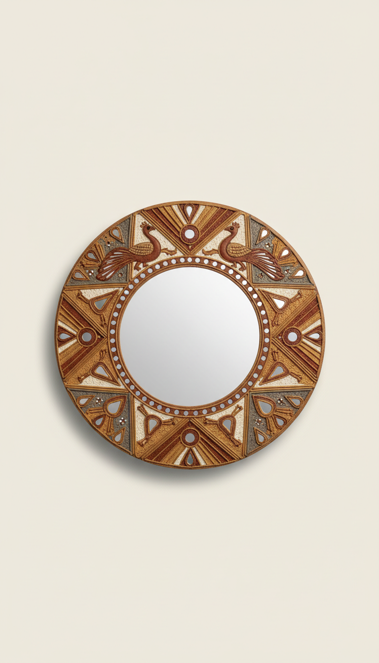 Lippan Art Round Wall Mirror