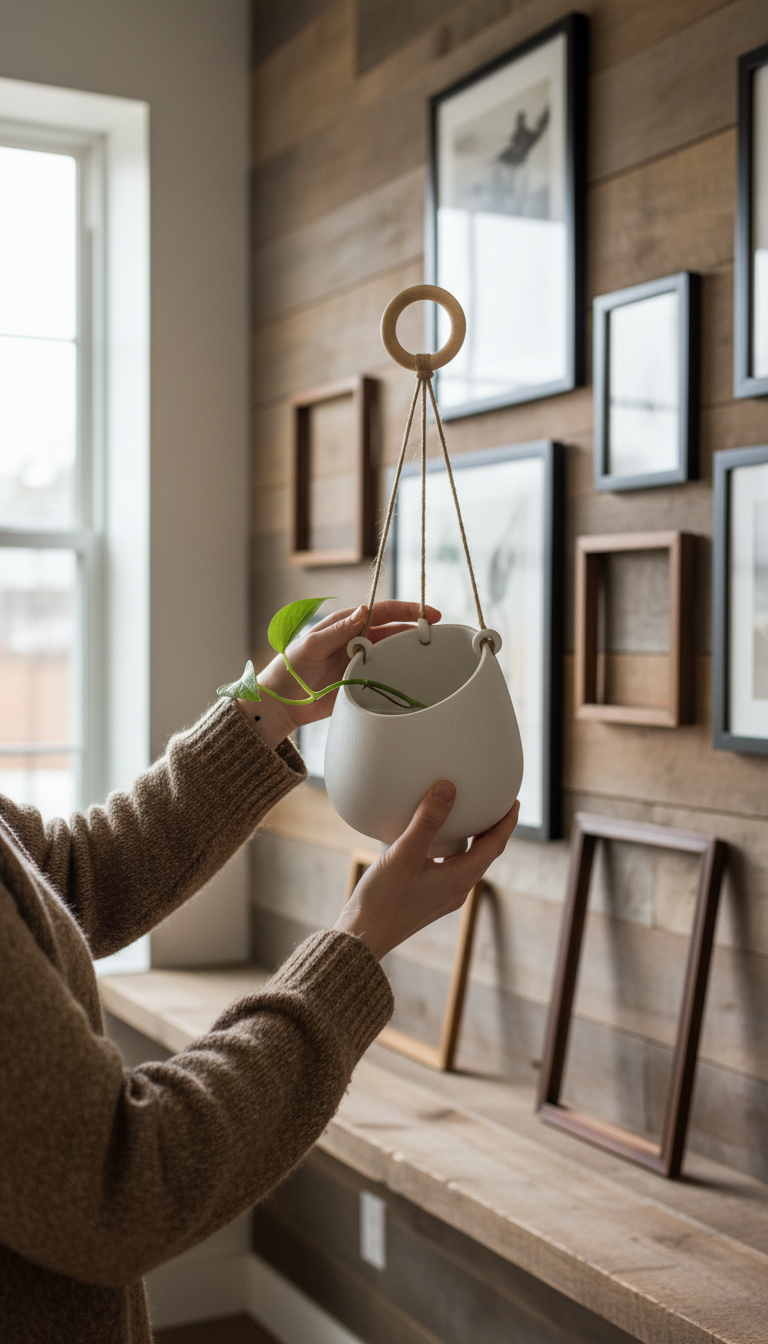 Wall Hanging Propagation Vase – close-up detail