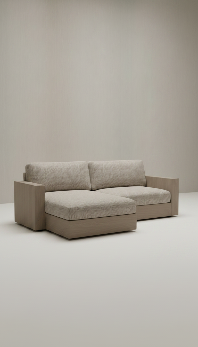Modular Taupe Oak Sofa, view 2