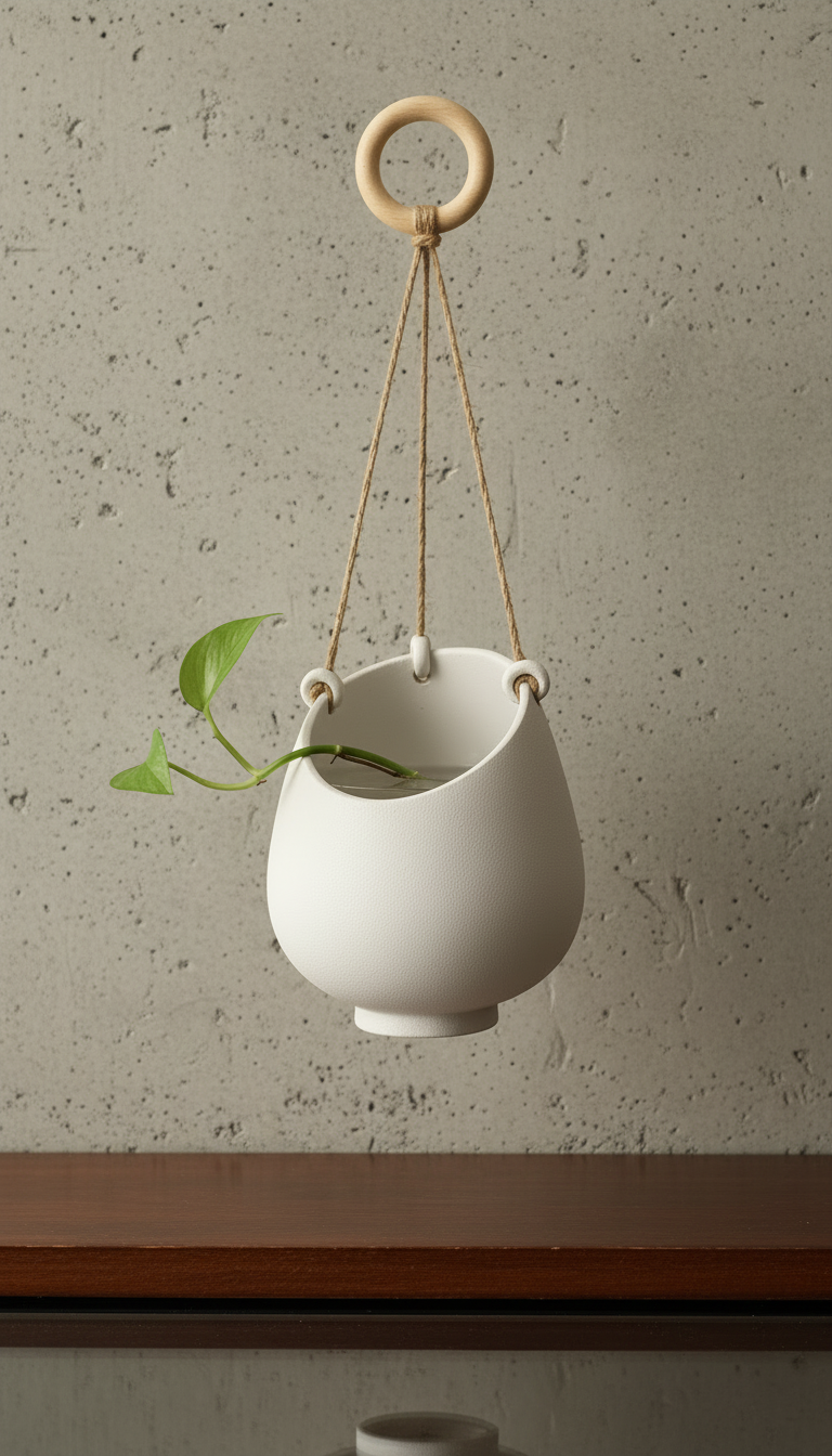 Wall Hanging Propagation Vase – styled in a room