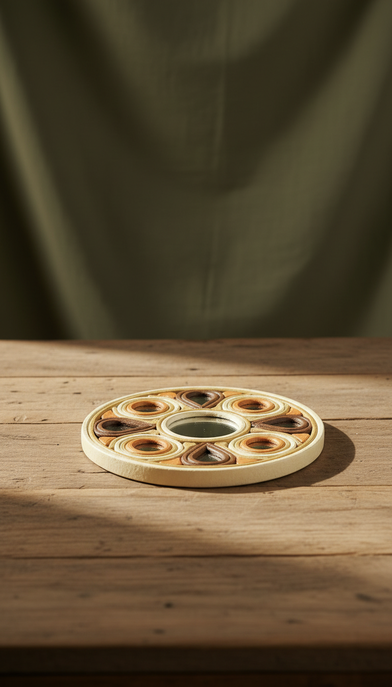 Small Round Lippan Mirror Accent Piece, view 2
