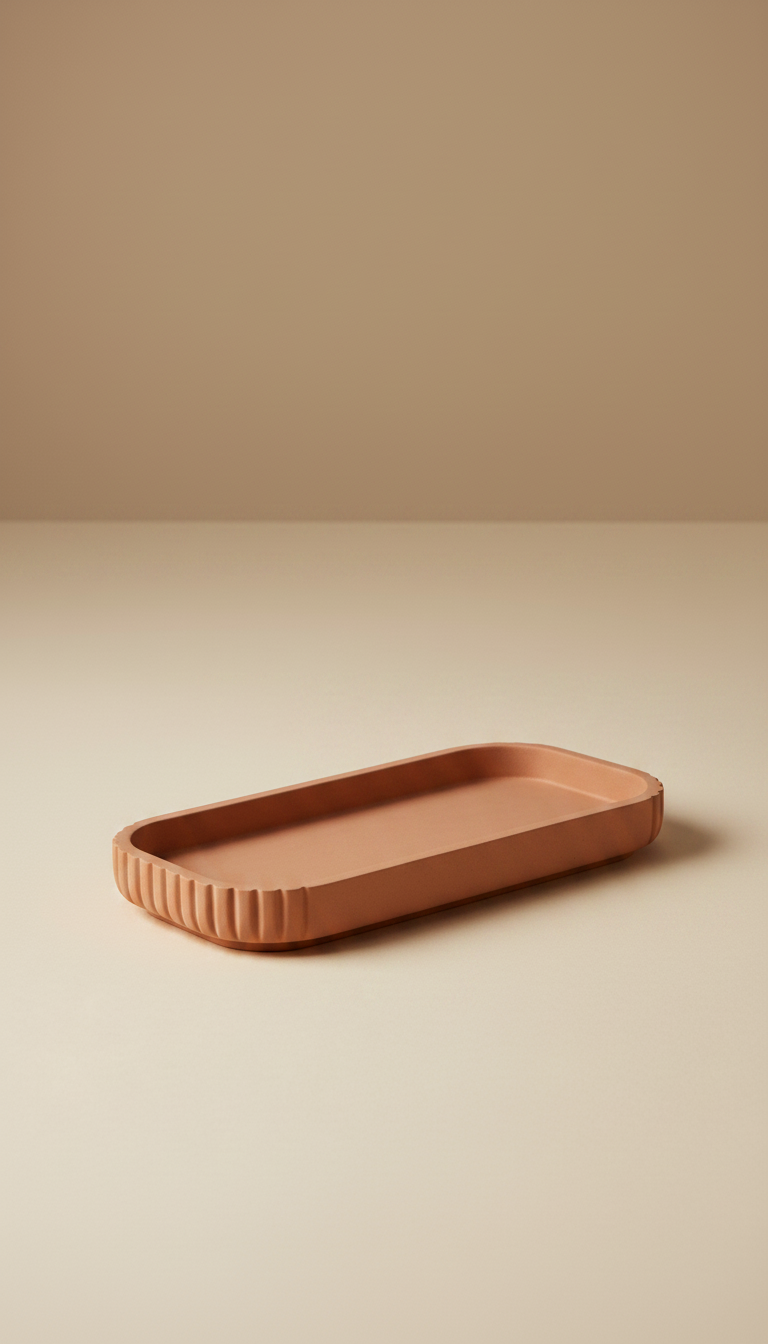 Terracotta Display Tray – styled in a room