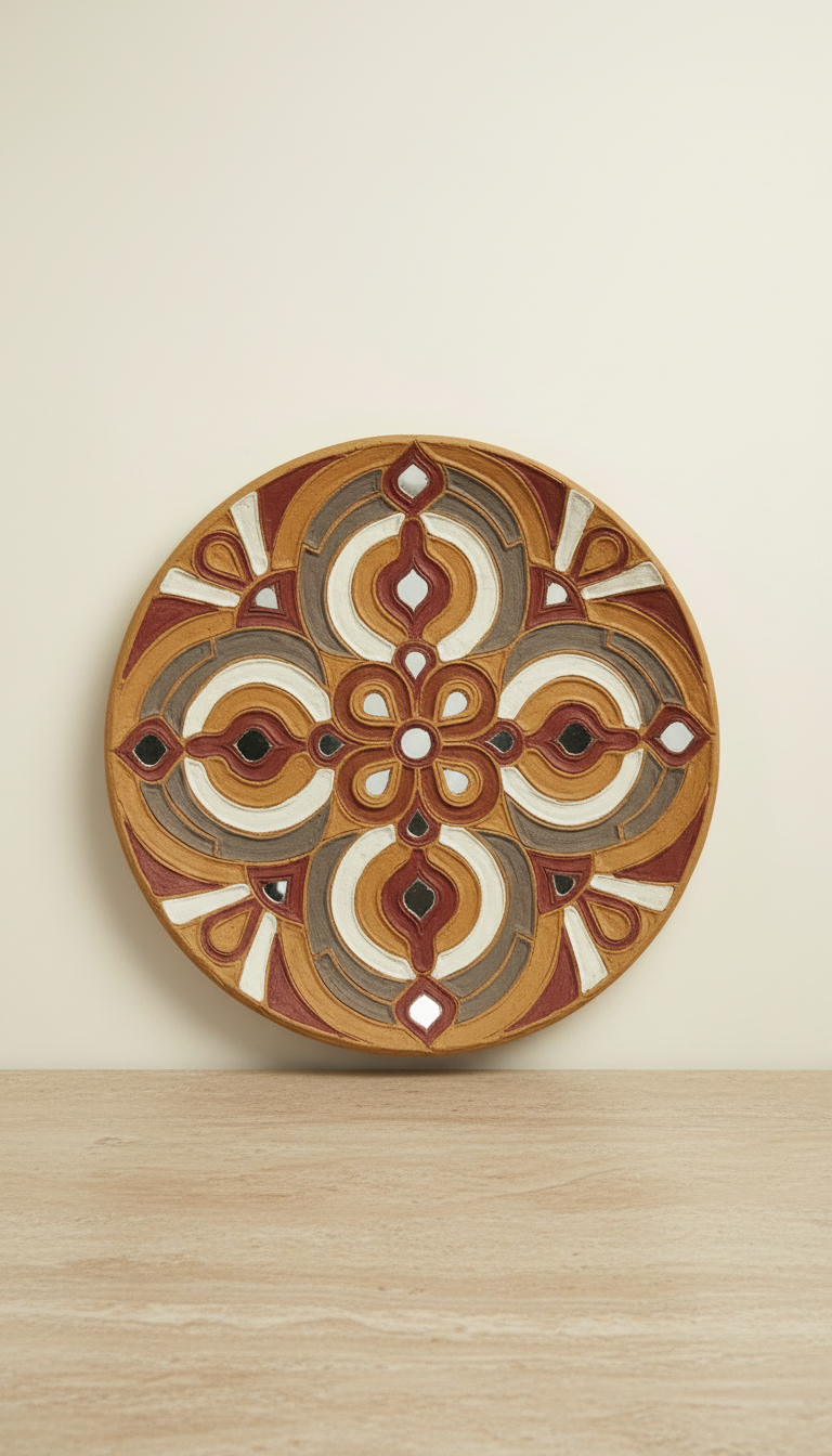 Lippan Art Wall Plate – styled in a room