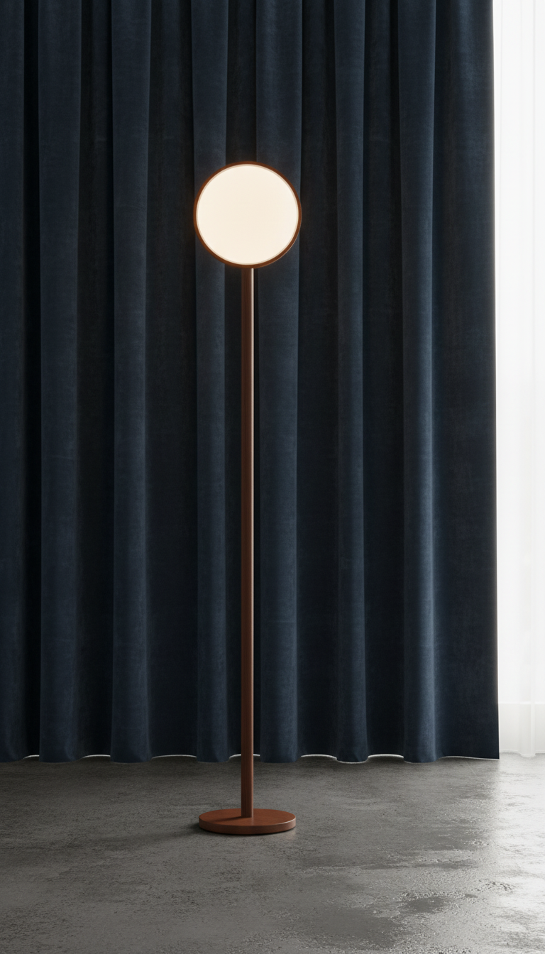 Walnut Floor Lamp – styled in a room