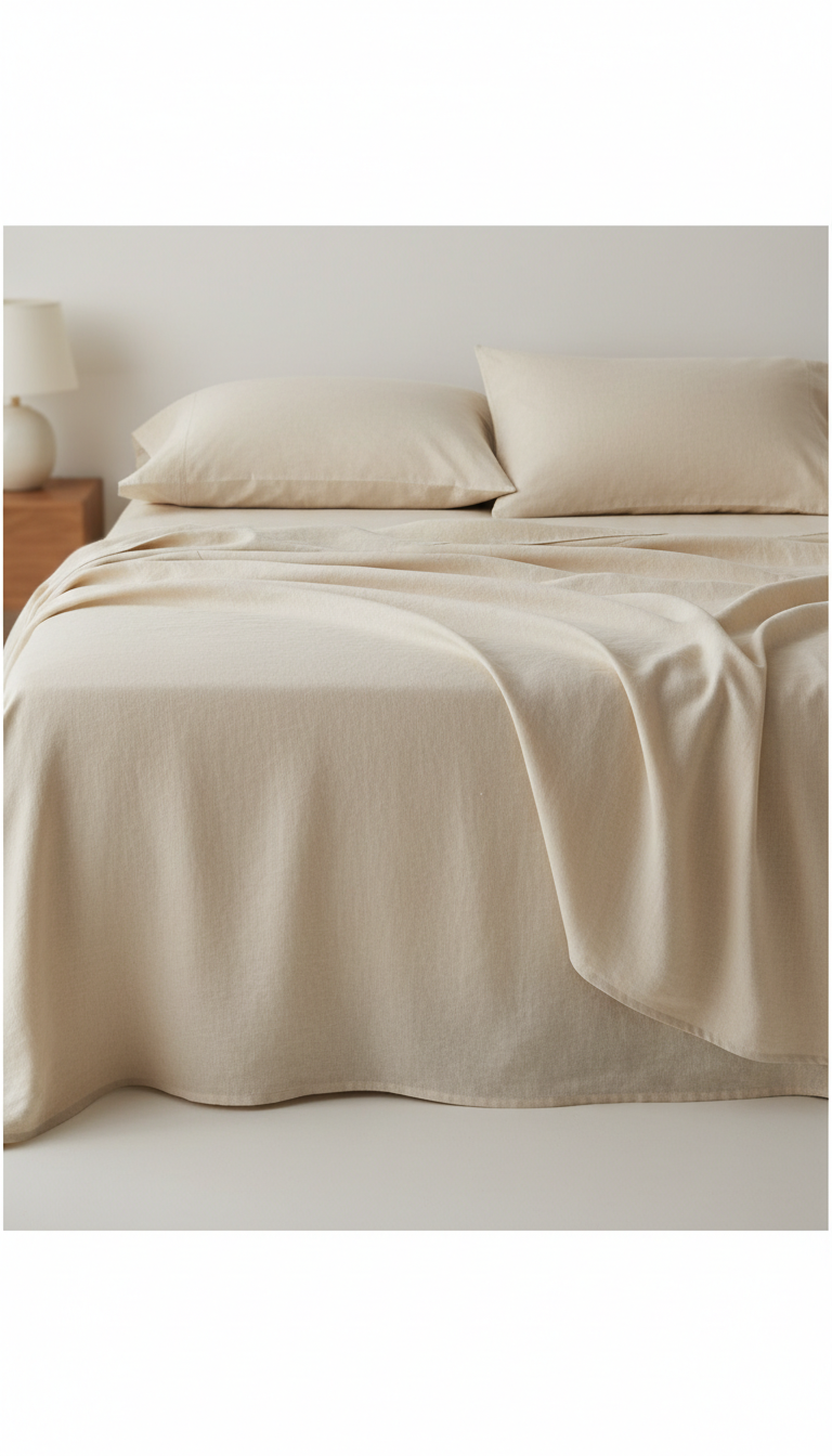 Pure Linen Bedsheet Set – Cream
