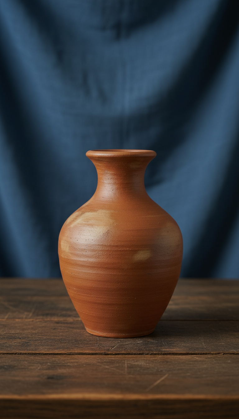 Hand-Thrown Terracotta Ceramic Vase, view 2