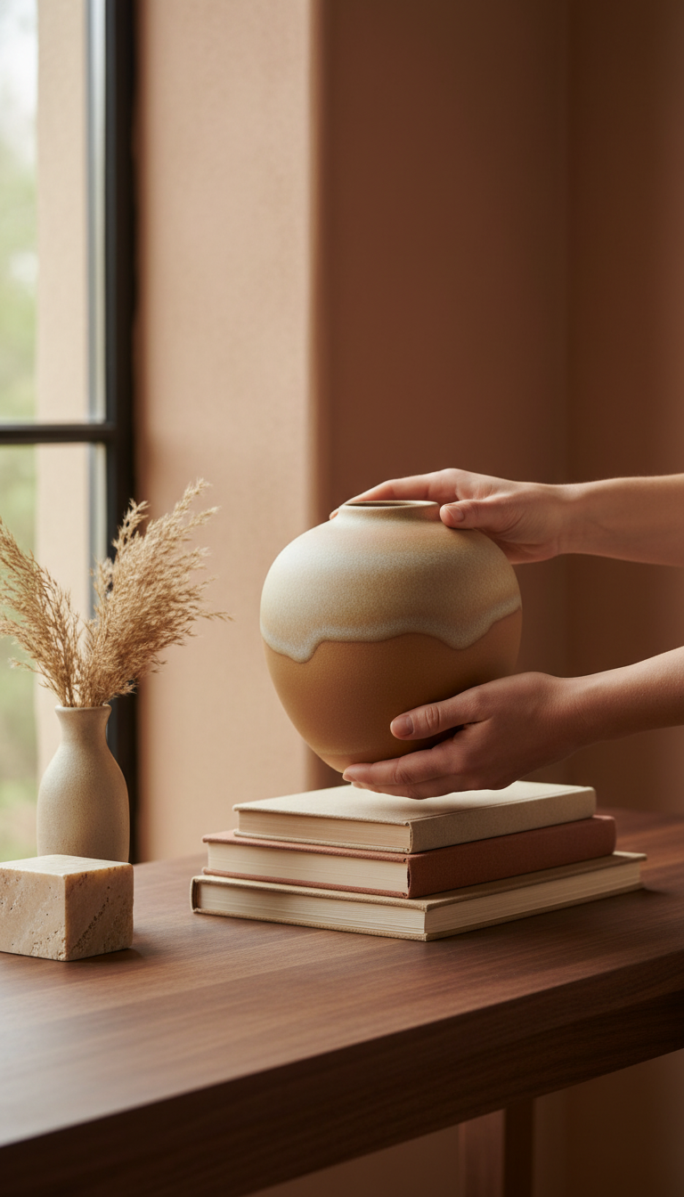 Sandstone Glazed Vase, view 3