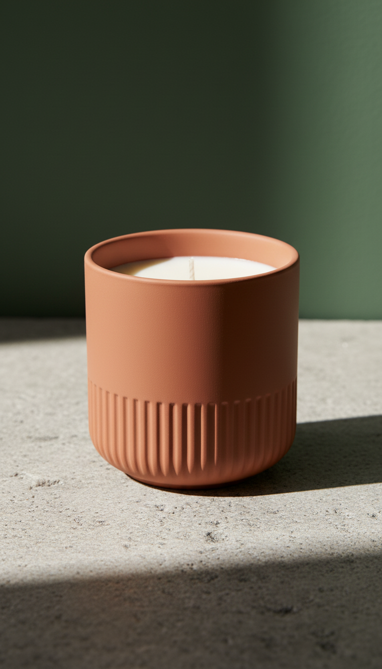 Terracotta Jar Candle, view 2