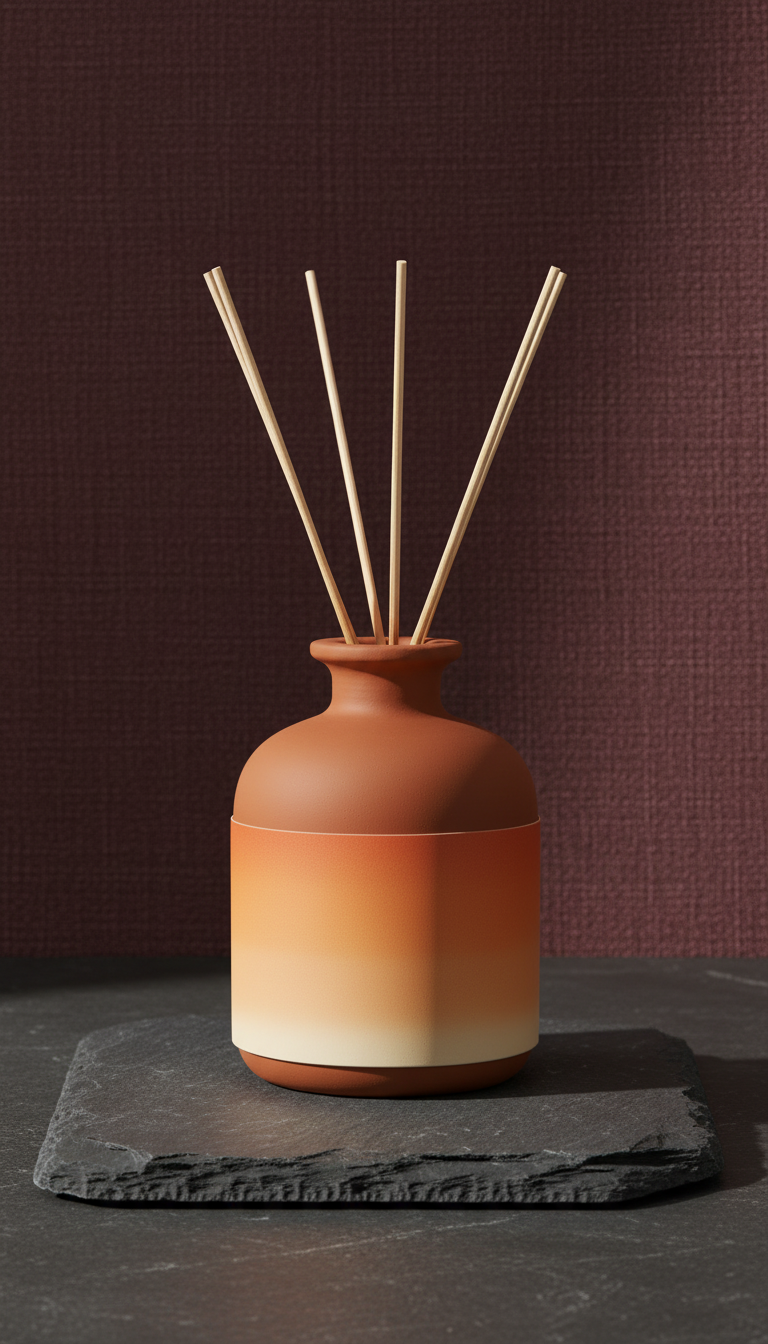 Terracotta Aroma Diffuser – styled in a room
