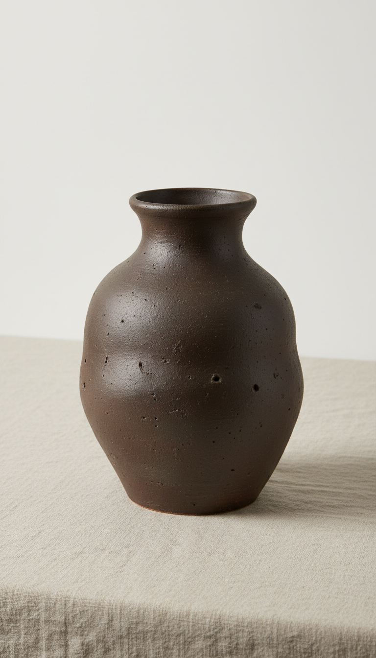 Charcoal Ceramic Vase