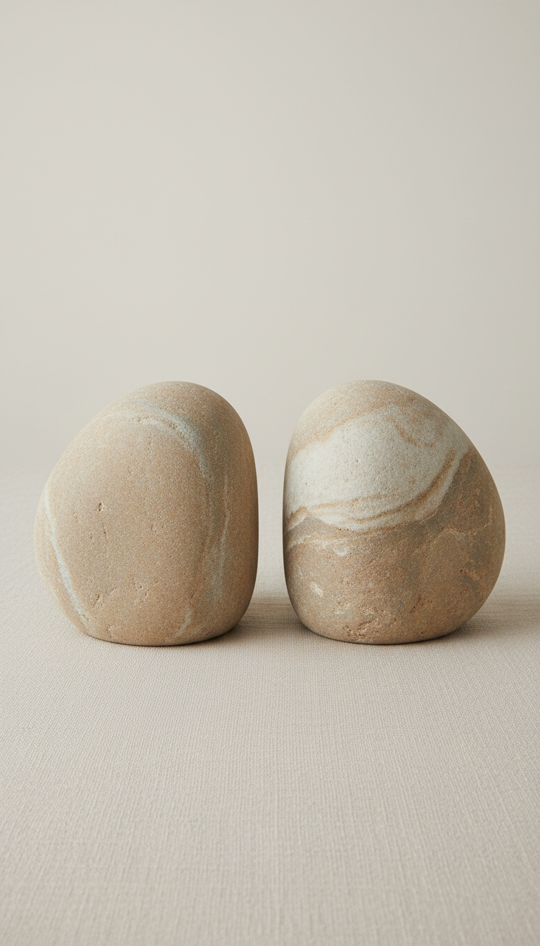 Bookend Pair in Pebble Stone