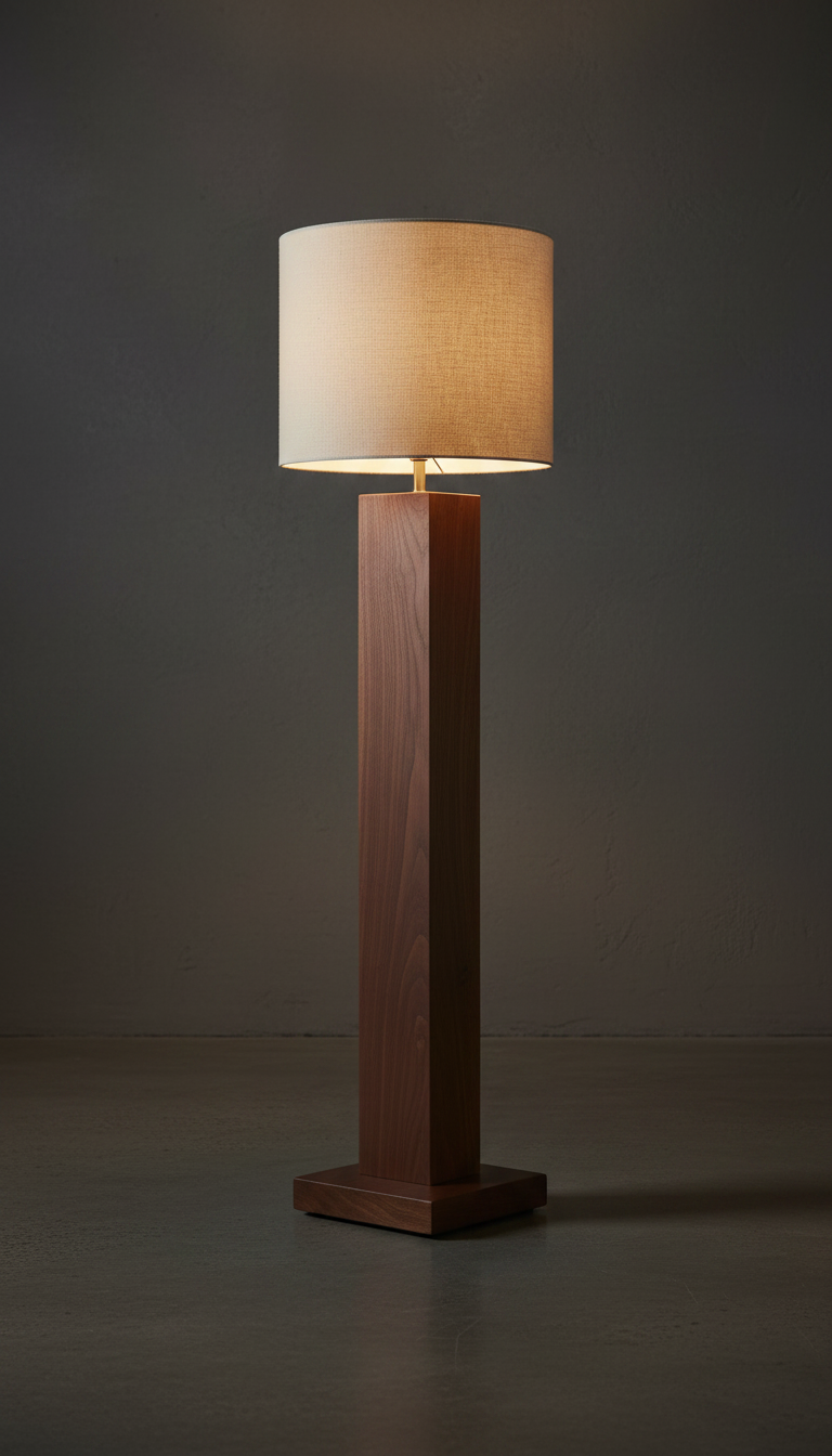 Walnut Slab Base Floor Lamp, view 2