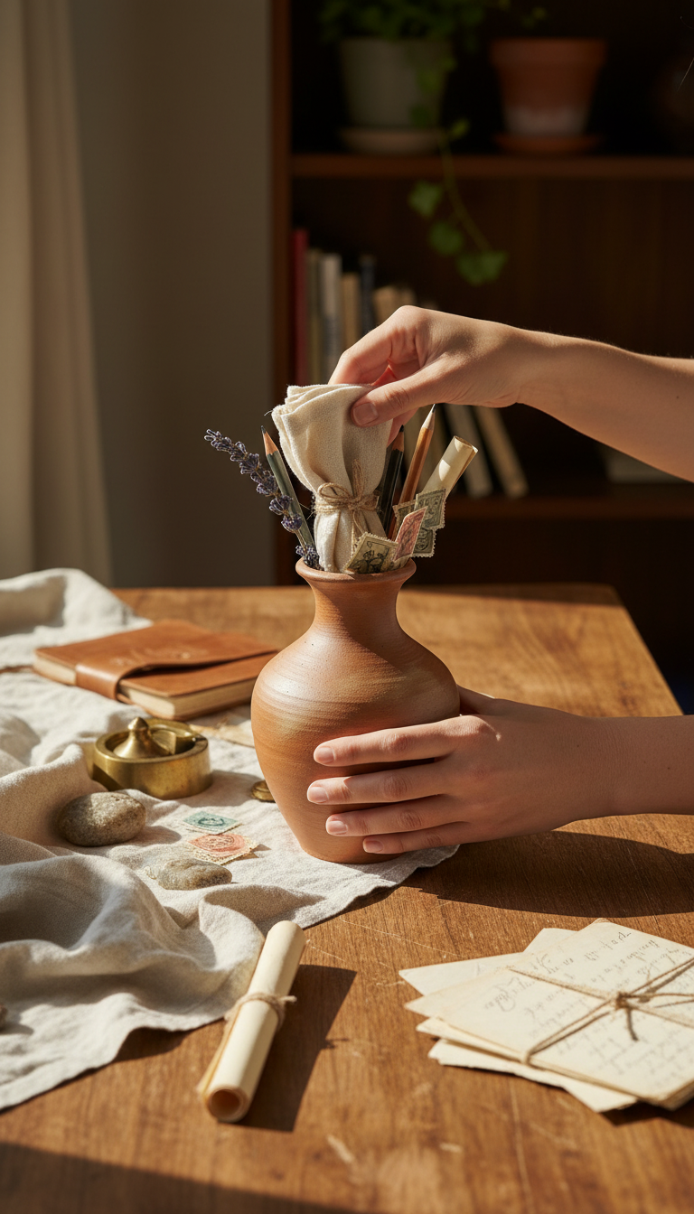 Hand-Thrown Terracotta Ceramic Vase, view 3
