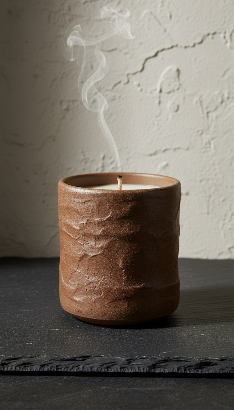 Oudh & Amber Jar Candle – styled in a room