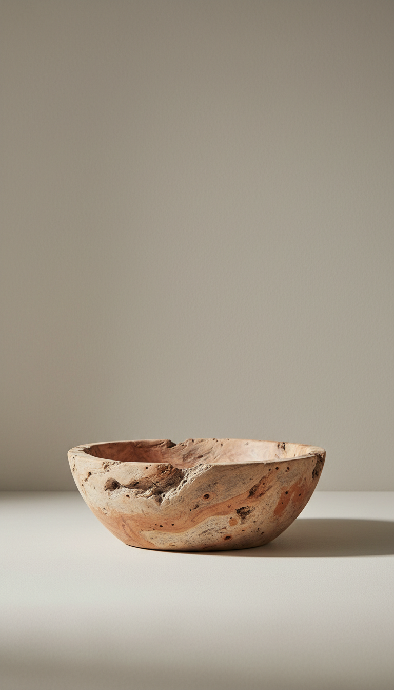 Natural wooden bowl