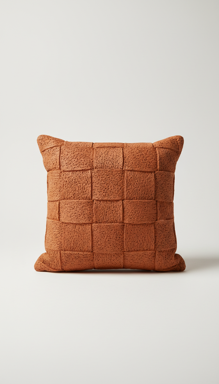 Handcrafted terracotta cushion