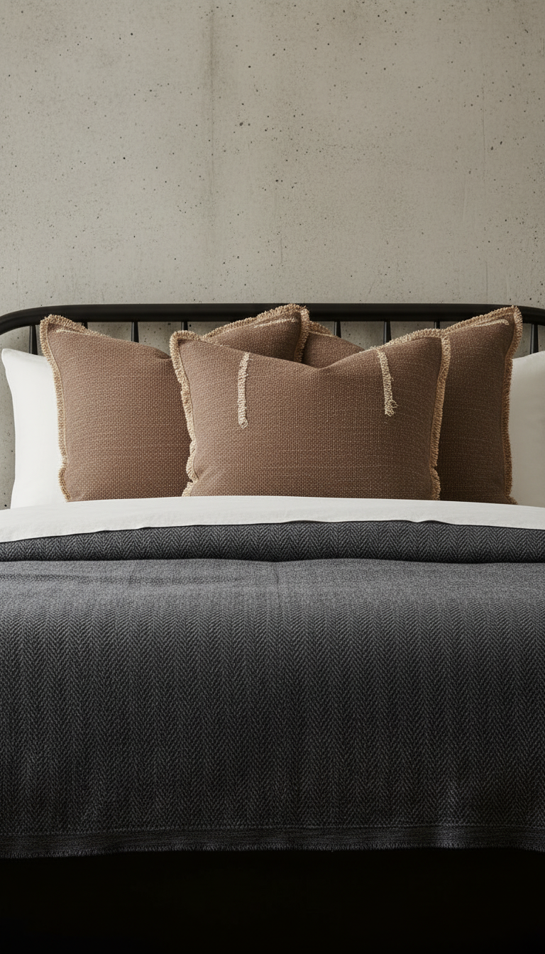 Textured Cushion Cover Set of 3 – styled in a room