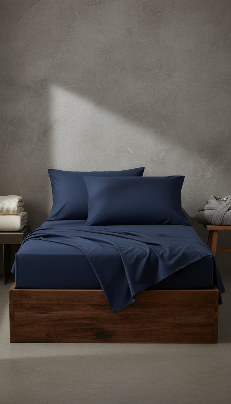 Brushed Cotton Bedsheet Set – styled in a room
