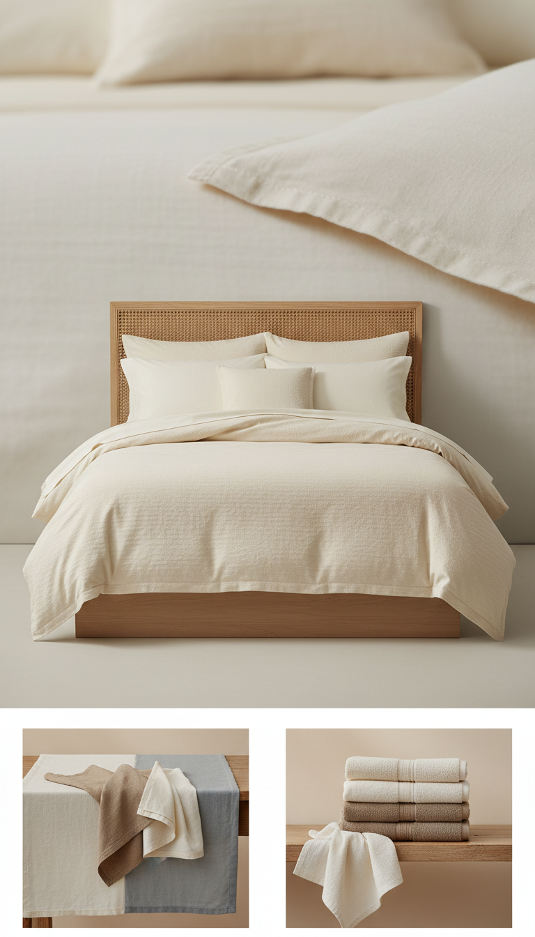 Porcelain White Cotton Bedding Set