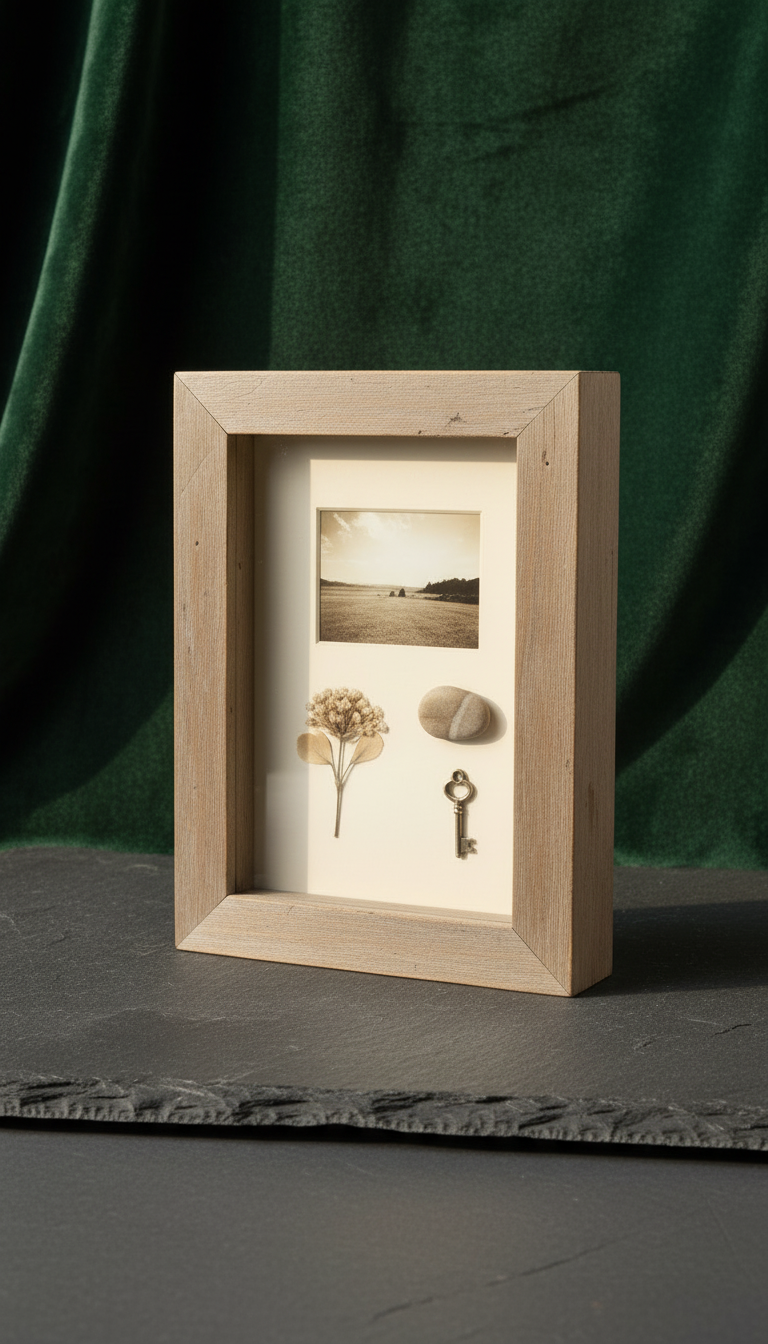 Linen Mount Photo Frame – styled in a room
