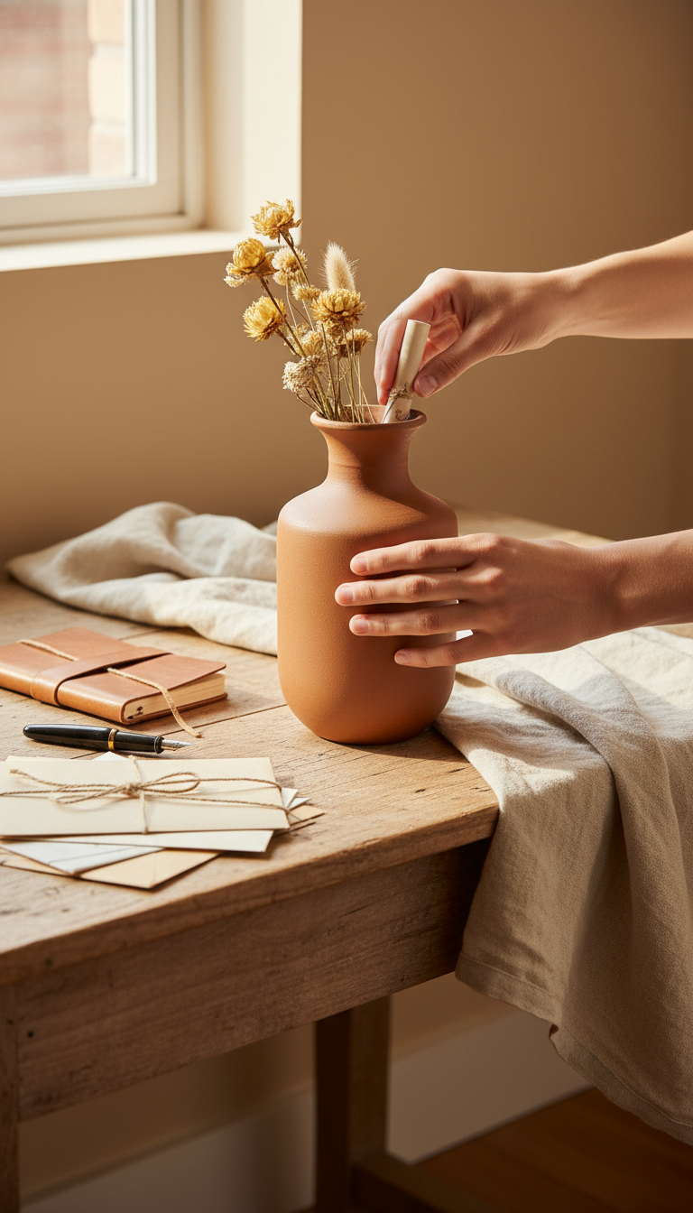 Handcrafted Terracotta Vase, view 3