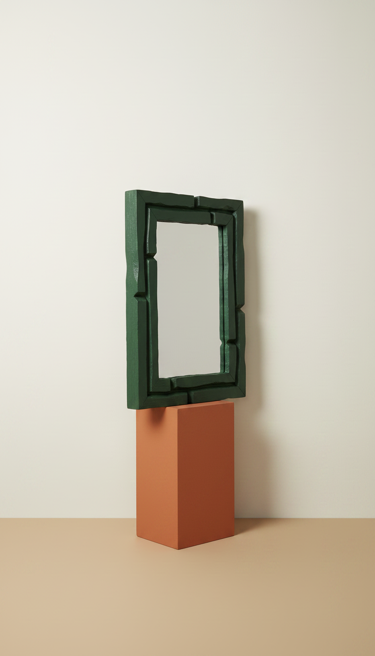 Hand-Framed Modernist Wall Mirror, view 2