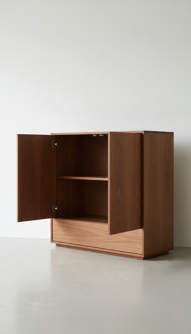 Saddle Brown Wooden Cabinet, view 2