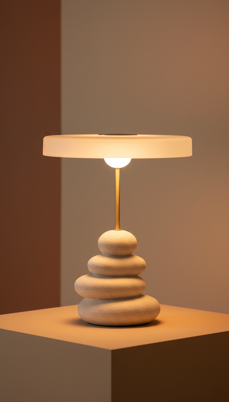 Sculpted Stack Table Lamp