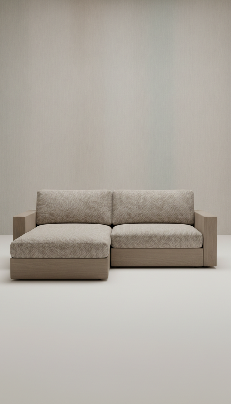 Modular Taupe Oak Sofa