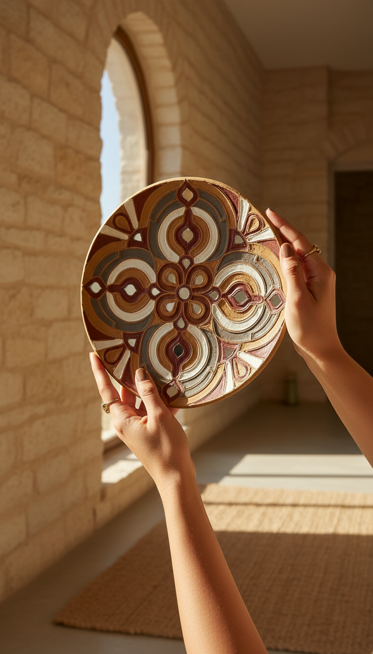 Lippan Art Wall Plate – close-up detail