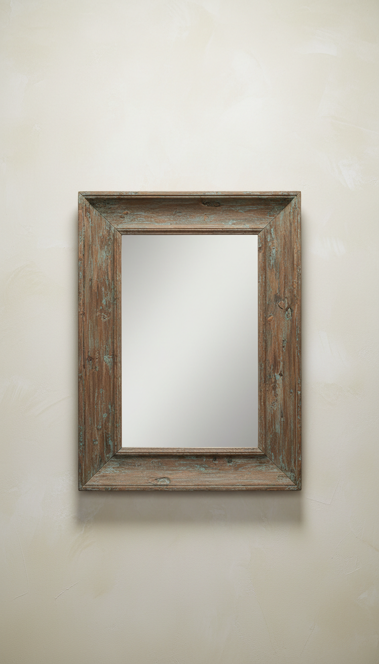 Patina Wood Wall Mirror