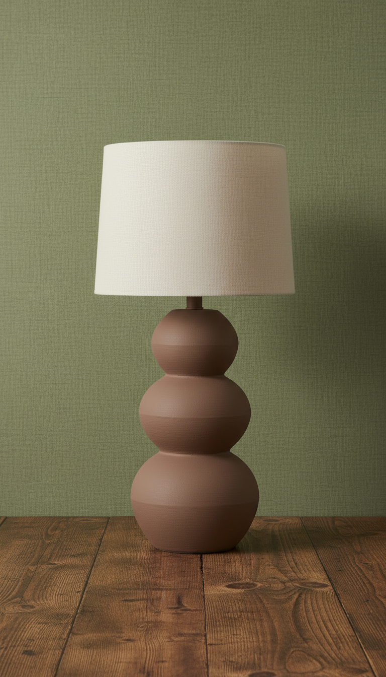 Mocha Clay Statement Table Lamp, view 2