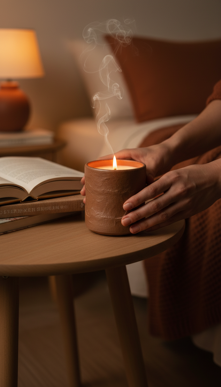 Oudh & Amber Jar Candle – close-up detail