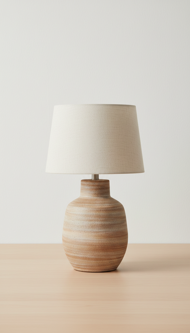 Earth-Toned Ceramic Table Lamp