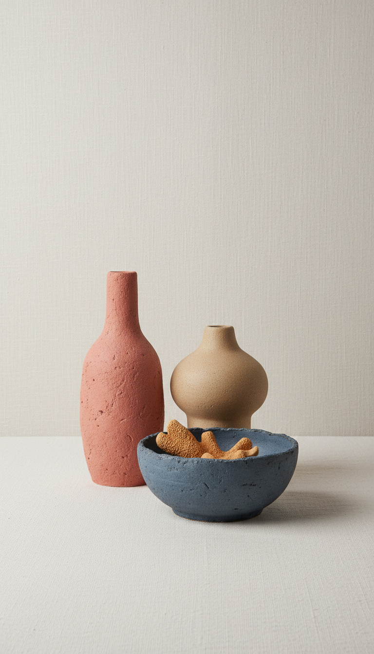 Urban Coral Ceramic Vase Set