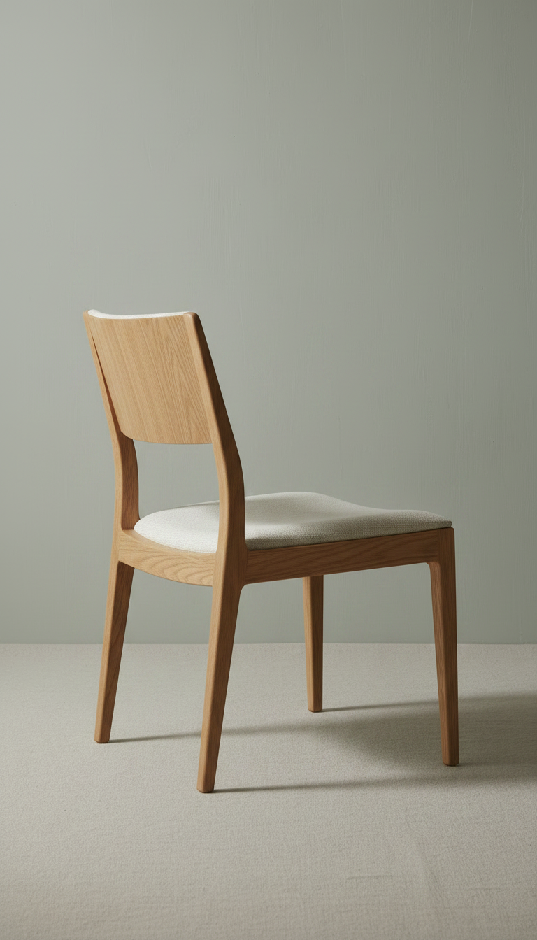 Oak Timber Dining Chair – styled in a room