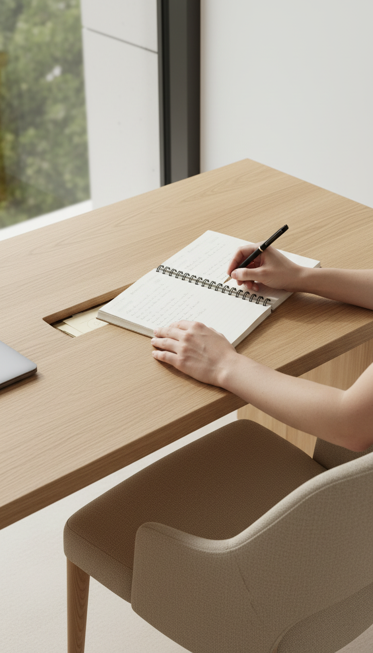 Designer Writing Desk – close-up detail