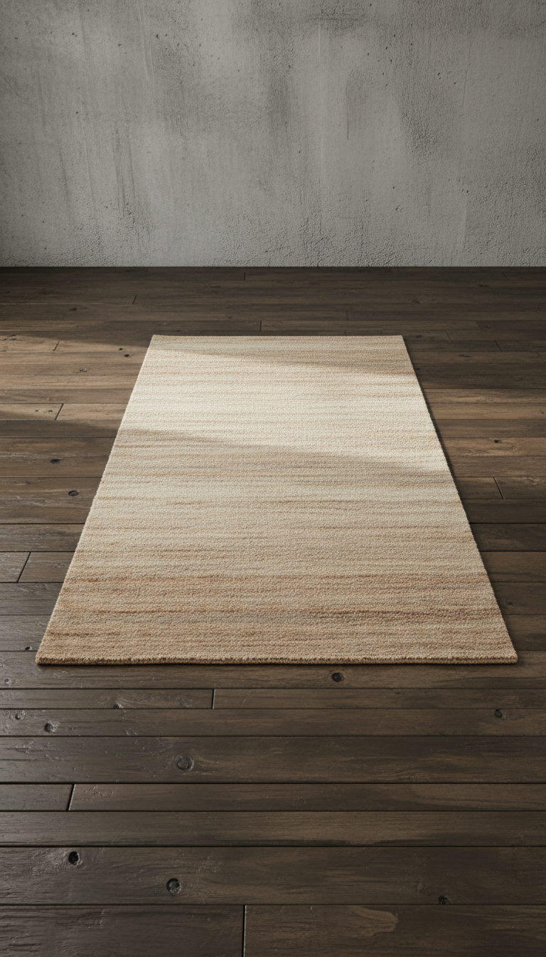 Warm Sand Wool Runner – styled in a room