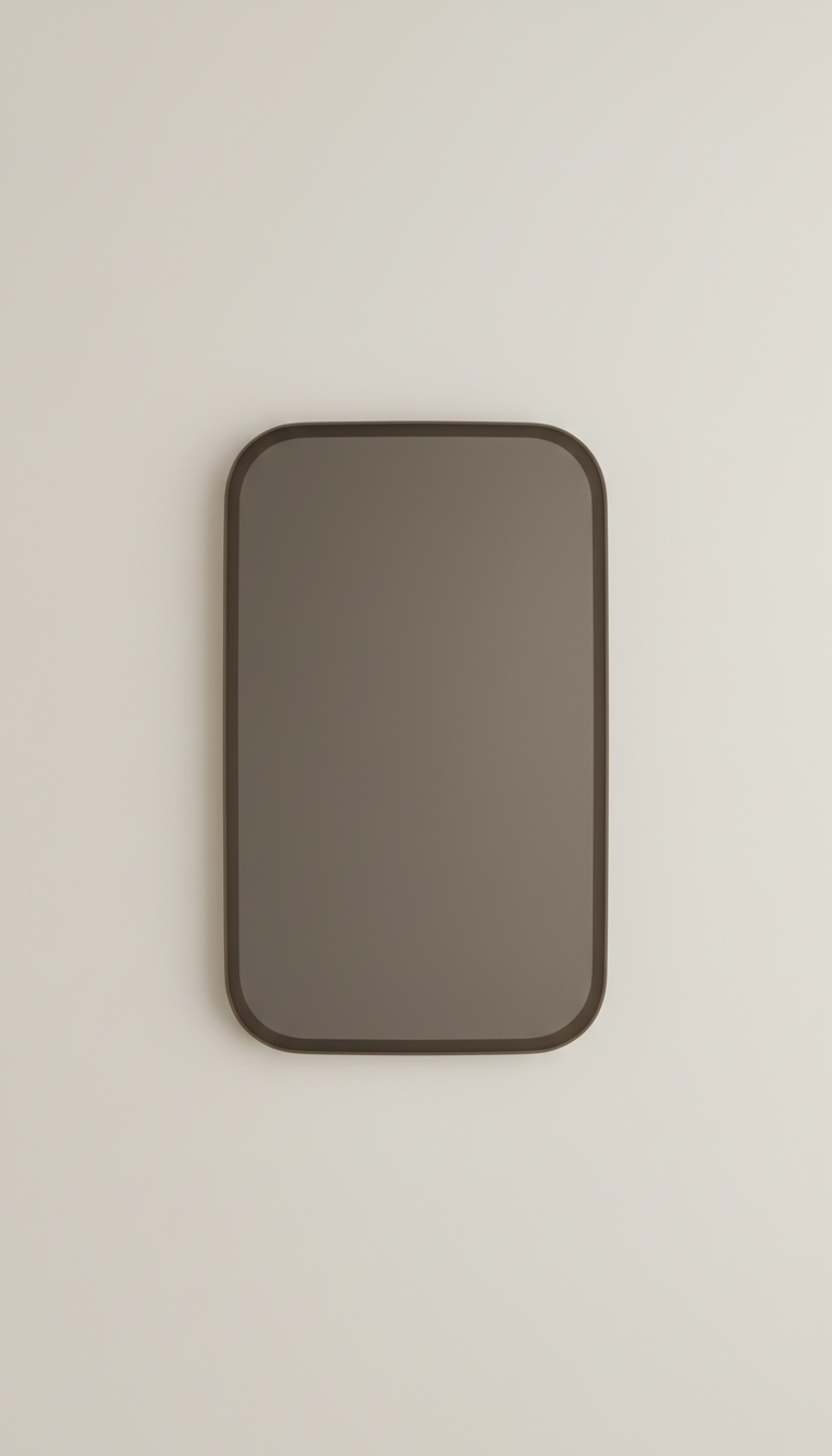 Minimalist Smoked Bronze Wall Mirror