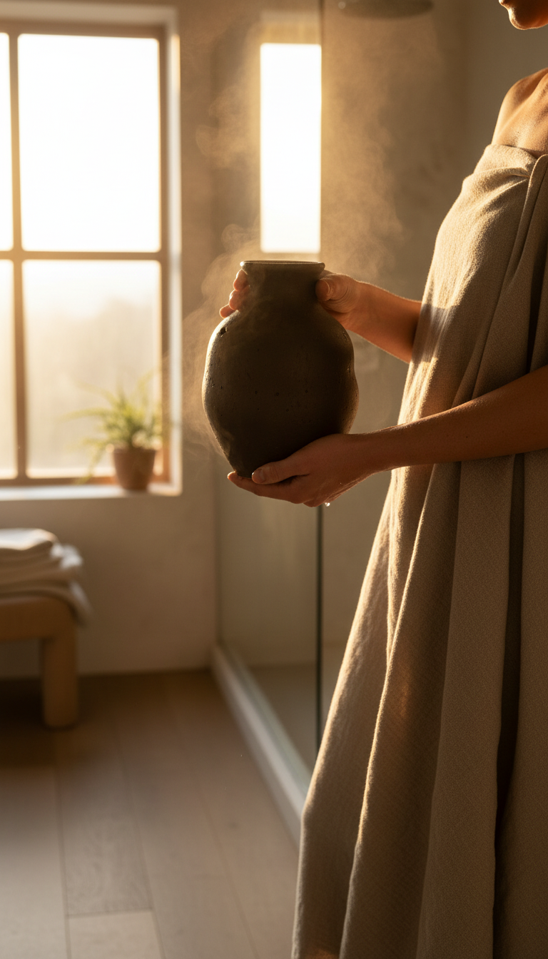Charcoal Ceramic Vase – close-up detail