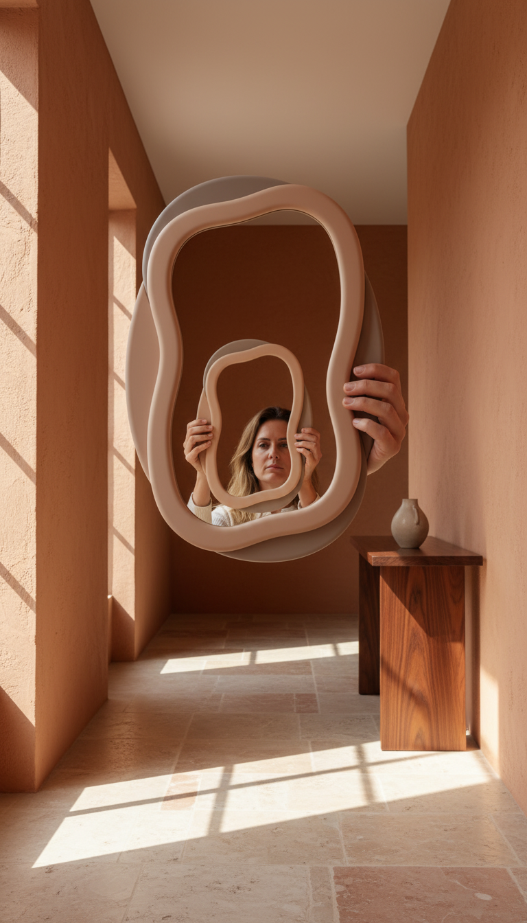 Dune Contour Mirror Glossy Finish, view 3
