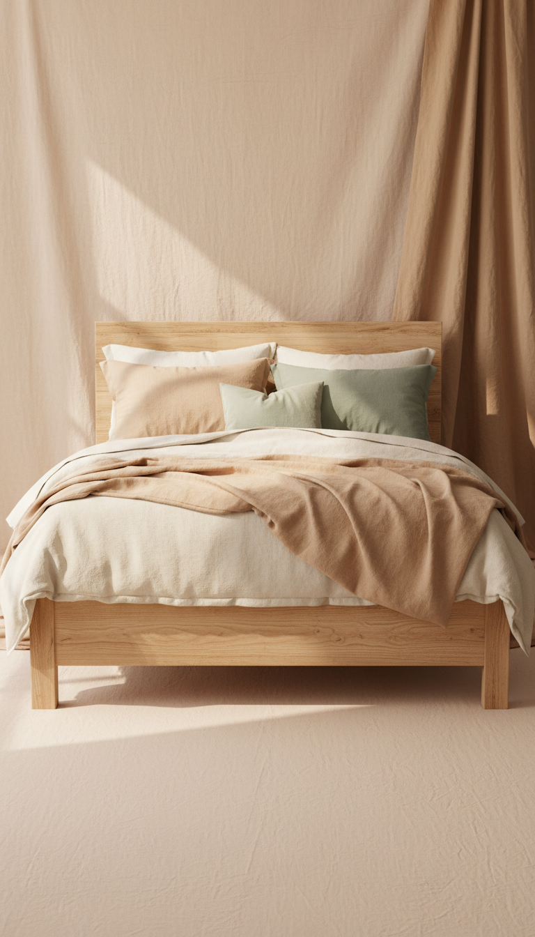Kaya Slatted Headboard Bed