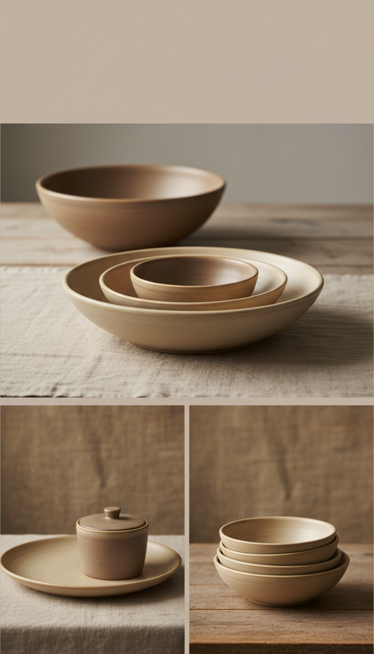 Stoneware Serving Bowl Set of 3