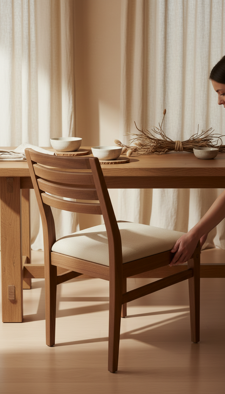 Handcrafted Wooden Dining Chair, view 3