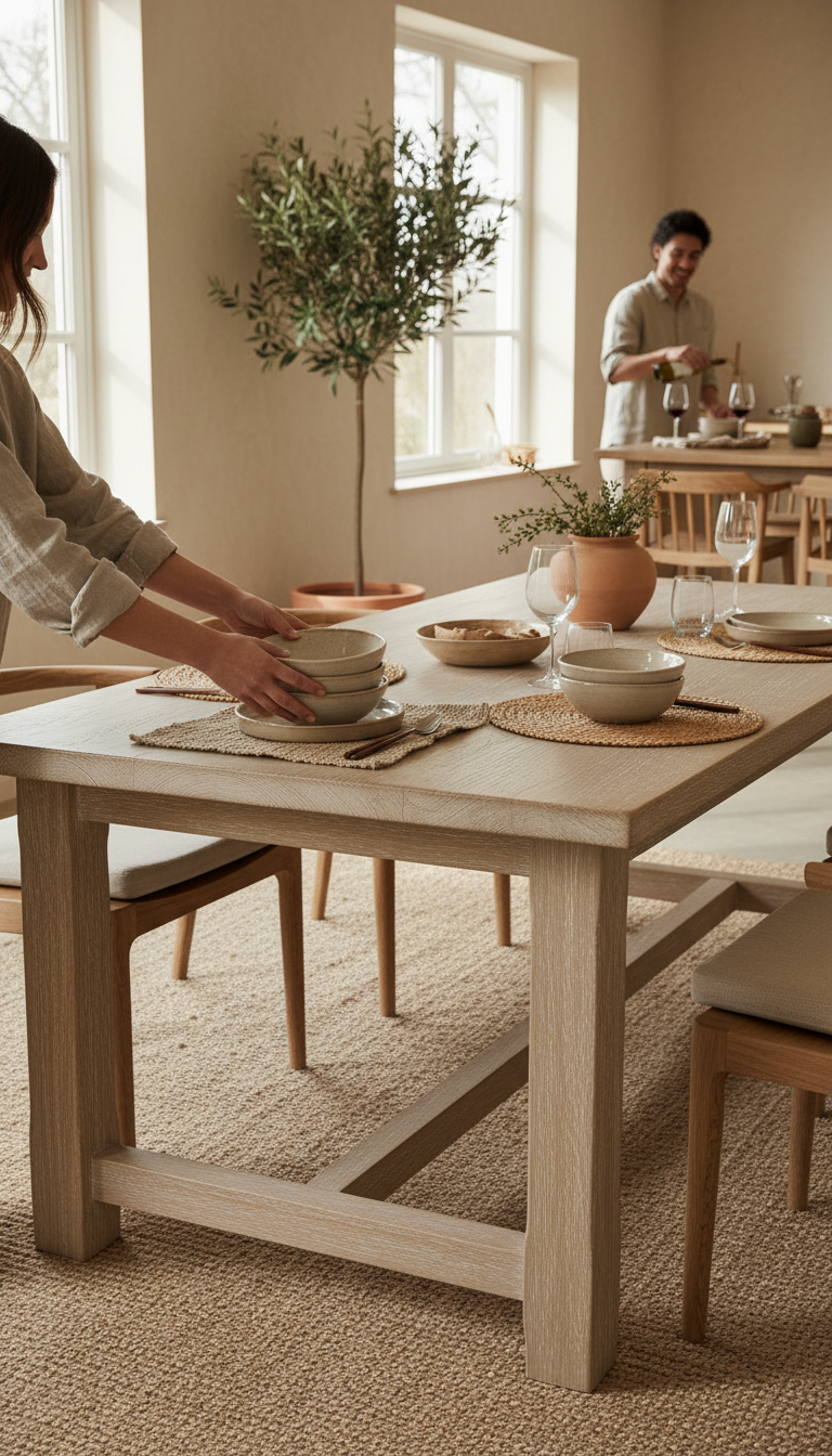Driftwood Oak Dining Table, view 3