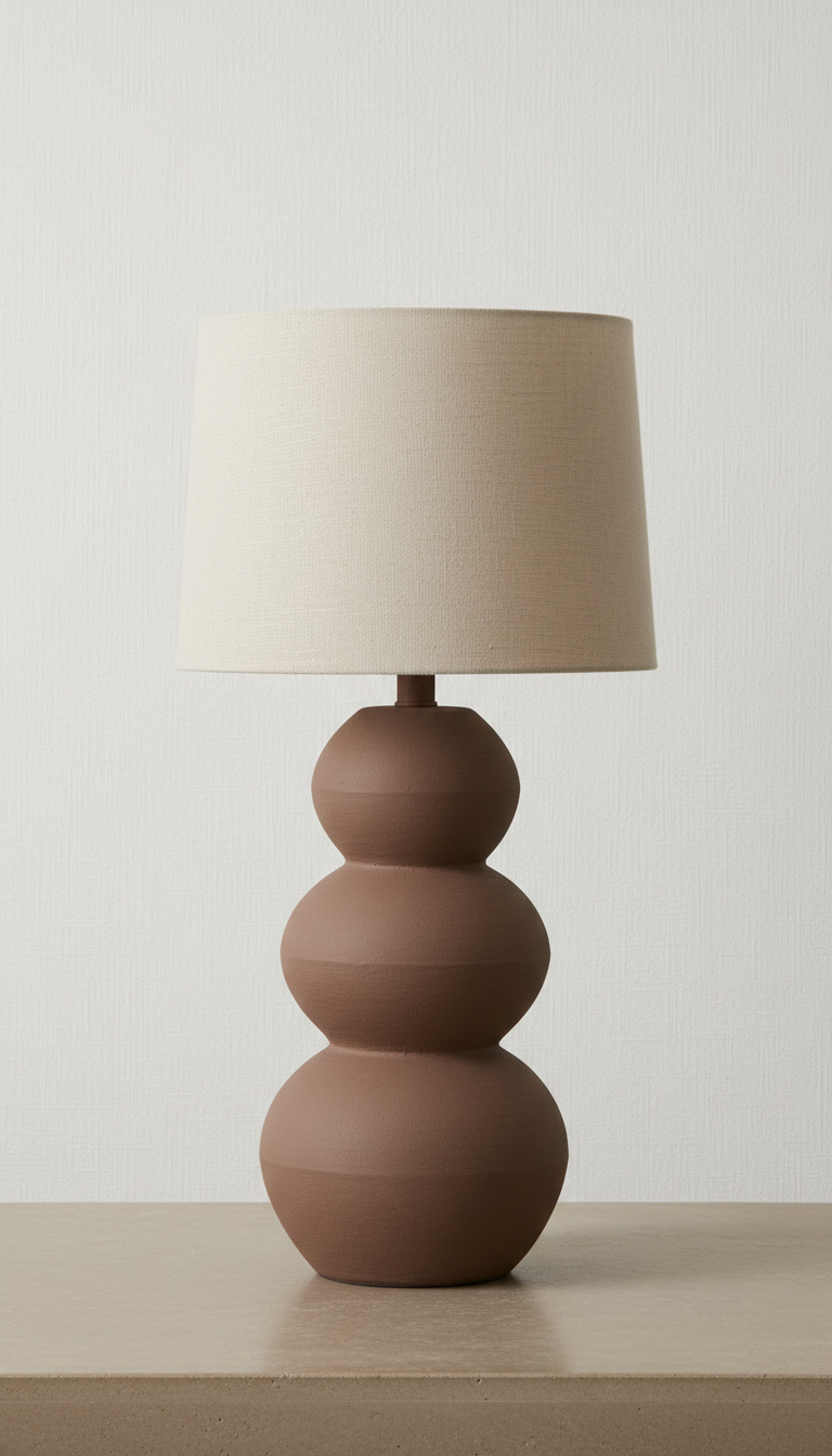 Mocha Clay Statement Table Lamp